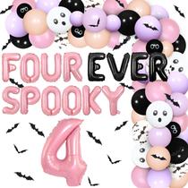 Decorações de festa Jollyboom Halloween 4th Birthday Girl