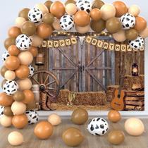 Decorações de festa Jumpama Cowboy Birthday com 65 balões Decorações de festa Jumpama Cowboy Birthday com 65 balões