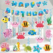Decorações de festa Justforjoyful Under The Sea Birthday Decorações de festa Justforjoyful Under The Sea Birthday