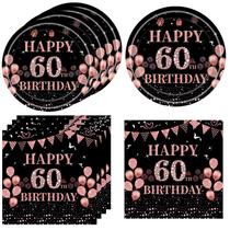 Decorações de festa KHAIVI, 60º aniversário para mulheres, 40 unidades Decorações de festa KHAIVI, 60º aniversário para mulheres, 40 unidades