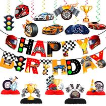 Decorações de festa LARRAZABAL Race Car Suprimentos para festas de aniversário
