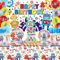 Decorações de festa Lilwemen Robot Birthday serve 20 crianças