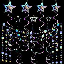 Decorações de festa Luinabio Iridescent Holographic 37 peças Decorações de festa Luinabio Iridescent Holographic 37 peças