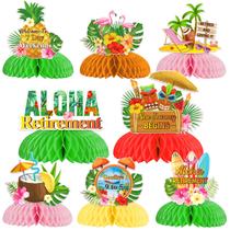 Decorações de festa, memórias divertidas, Aloha Retirement, 8 peças de centro de mesa