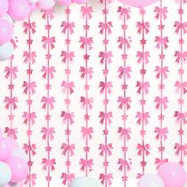 Decorações de festa Menstarsi Bow Pink Foil Fringe Cortinas Decorações de festa Menstarsi Bow Pink Foil Fringe Cortinas
