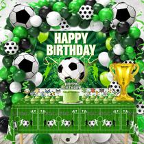 Decorações de festa Miucat Soccer Birthday 122 unidades para meninos e homens