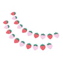Decorações de festa Parliky Strawberry Pull Flag 10 conjuntos