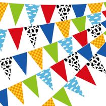 Decorações de festa Pasimy Cartoon Birthday Blue Sky Cow Print