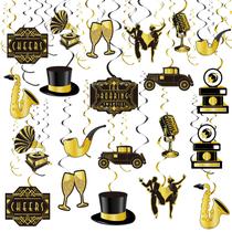 Decorações de Festa Roaring 20s - 30 Unidades - Estilo Swirls