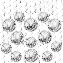 Decorações de Festa SPFYUnion - 54 Redemoinhos com Bola de Disco Pendurada