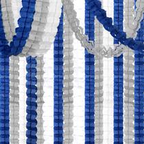 Decorações de festa, Streamers Garland, 12 peças, azul marinho, branco