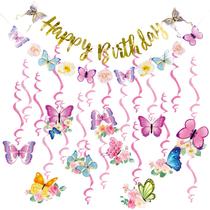 Decorações de festa SUNBEAUTY Butterfly Birthday 22 unidades Decorações de festa SUNBEAUTY Butterfly Birthday 22 unidades