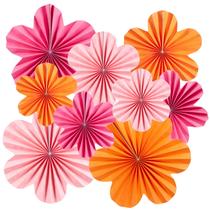 Decorações de festa SUNBEAUTY Paper Fans Flowers rosa/laranja Decorações de festa SUNBEAUTY Paper Fans Flowers rosa/laranja