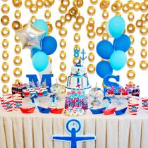 Decorações de festa Suncalla Gold Rings Guirlands de 14 m de comprimento - 4 peças