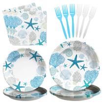 Decorações de festa, talheres Grencian Seashell, 96 unidades, serve 24 Decorações de festa, talheres Grencian Seashell, 96 unidades, serve 24
