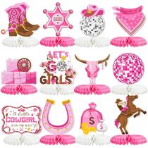 Decorações de festa Tarklanda Western Cowgirl Honeycomb x12