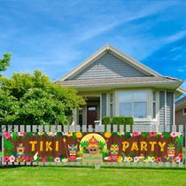 Decorações de festa TIKI Yard Banner com tema de luau havaiano Decorações de festa TIKI Yard Banner com tema de luau havaiano