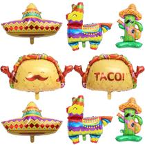 Decorações de festa, UAEYW Mexican Fiesta, conjunto de balões de 8 unidades Decorações de festa, UAEYW Mexican Fiesta, conjunto de balões de 8 unidades