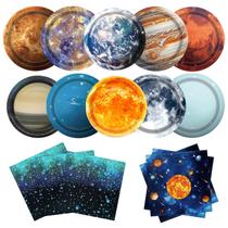 Decorações de festa UROINEPA Space Theme 100 unidades Galaxy Planet