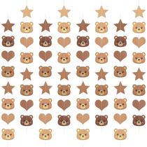 Decorações de festa, ursinho de pelúcia, banner de aniversário, papel pardo