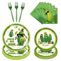 Decorações de festa Yoyuspy Funny Pickle Plates Set para crianças