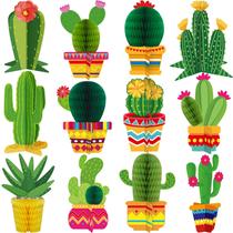 Decorações de festa Zonon Cactus Honeycomb Table Centerpieces