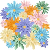 Decorações de flores de papel MotiMind 18 unidades para bricolage na parede