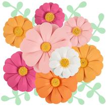 Decorações de flores de papel notáveis para parede, feitas à mão em 3D Decorações de flores de papel notáveis para parede, feitas à mão em 3D