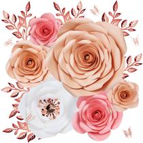 Decorações de flores de papel Pardecor Wall 3D Artificial