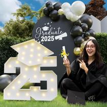Decorações de formatura, marquise, números 25, turma de 2025 Decorações de formatura, marquise, números 25, turma de 2025