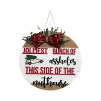 Decorações De Guirlanda De Natal Rústica Para Porta Da Frente, Suprimentos Para Festas Ao Ar Livre