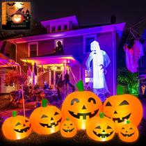 Decorações de Halloween ao ar livre: abóboras infláveis de 2,3 m com LED