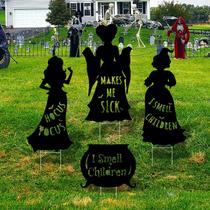 Decorações de Halloween Arosche Hocus Pocus Yard Sign, pacote com 4 Decorações de Halloween Arosche Hocus Pocus Yard Sign, pacote com 4