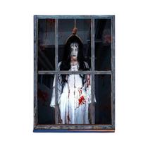 Decorações De Halloween Assustadoras Para Janelas E Portas: Adesivos De Tecido, Silhuetas E Pôsteres Decorações De Halloween Assustadoras Para Janelas E Portas: Adesivos De Tecido, Silhuetas E Pôsteres