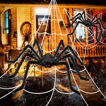 Decorações de Halloween Beswalf 2 Giant Spider 1 Triangular 1 Rodada Decorações de Halloween Beswalf 2 Giant Spider 1 Triangular 1 Rodada