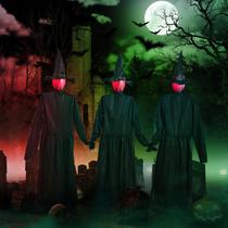 Decorações de Halloween Brightown Light Up Witches 3 peças ao ar livre
