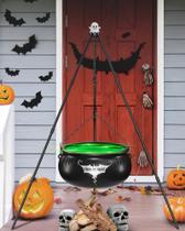 Decorações de Halloween DJROLL Witches Cauldron com luzes