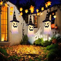 Decorações de Halloween FENELY, 3 peças, chapéu pendurado de bruxa fantasmas
