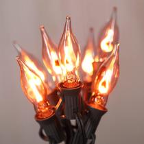 Decorações de Halloween Flickering Flame String Lights 12,8 pés
