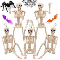 Decorações de Halloween GONOSEED, 5 peças, esqueletos de 40 cm de altura Decorações de Halloween GONOSEED, 5 peças, esqueletos de 40 cm de altura