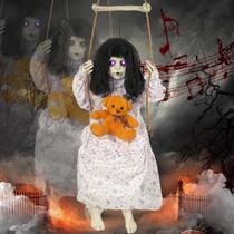 Decorações de Halloween Hourleey Hanging Swinging Girl Doll Decorações de Halloween Hourleey Hanging Swinging Girl Doll