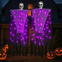 Decorações de Halloween Jendfert Hanging Light Ghost, pacote com 2
