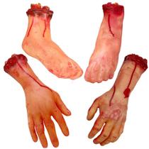 Decorações de Halloween Medou Fake Severed Hands Feed Feet Set