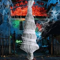 Decorações de Halloween penduradas em casulo, cadáver de 183 cm ao ar livre