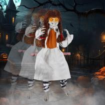 Decorações de Halloween Prsildan Hanging Swing Girl Animatronic Decorações de Halloween Prsildan Hanging Swing Girl Animatronic