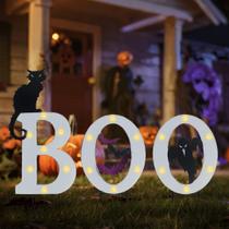 Decorações de Halloween Psildan Solar Powered Lighted Boo Yard Decorações de Halloween Psildan Solar Powered Lighted Boo Yard