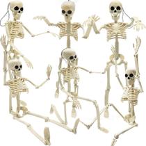 Decorações de Halloween Skeleton CAMIRUS 6 peças de plástico de 40 cm