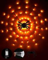 Decorações de Halloween Spider Web Lights String 96 LED