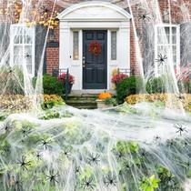 Decorações de Halloween Spider Webs Midsea 600m² com 20 aranhas