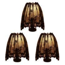 Decorações de Halloween TUGUAI Kit com 3 Capas de Renda Preta em Formato de Teia de Aranha